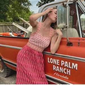 Faherty Gracie O linen maxi dress